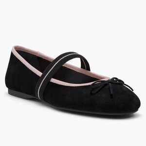 Birdies Hummingbird Suede Mary Jane Black Ballet Flats